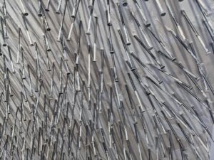 Detail of Gunther Uecker's work "Weisses Phantom".